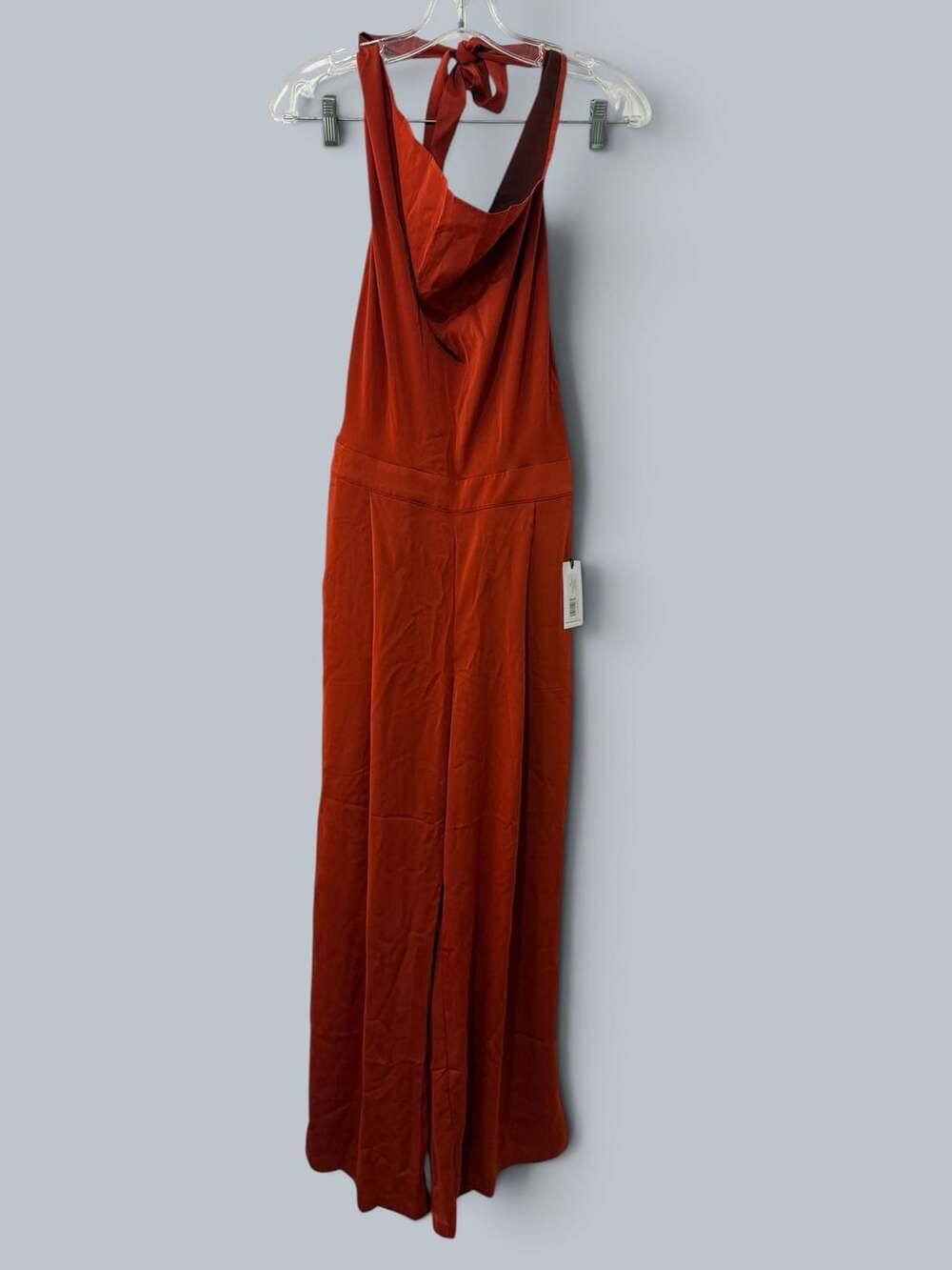 WeWoreWhat Halter Jumpsuit Size 10 Vibrant Red